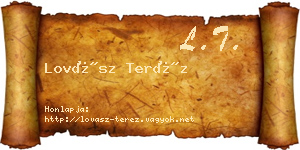 Lovász Teréz névjegykártya